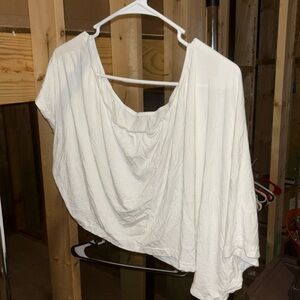 off the shoulder white elegant top